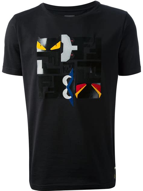 fendi eye tee|fendi logo print t shirt.